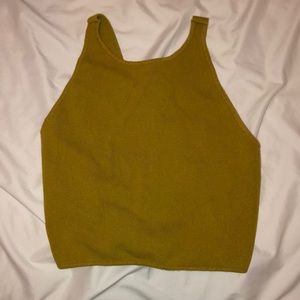 AMERICAN APPAREL crop top mustard color